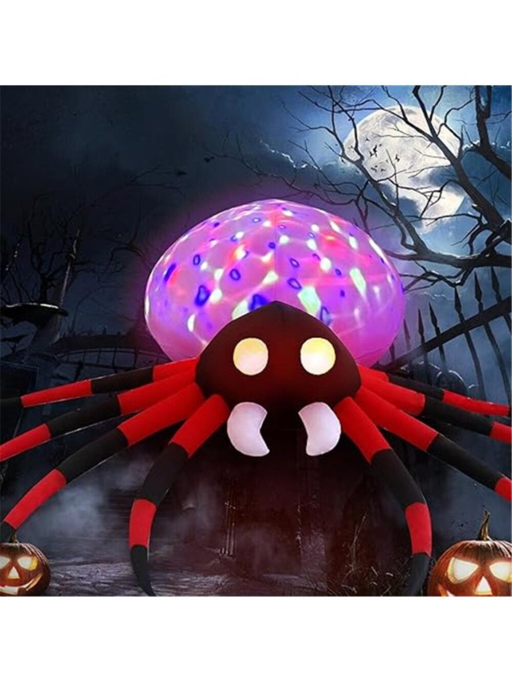 8.5 FT Spider Halloween Outdoor Inflatable Decoration with LED Lights, Holiday